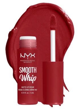 NYX Smooth Whip Matte Lip Cream — Deep Crimson Red